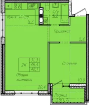 2-х комнатная квартира
